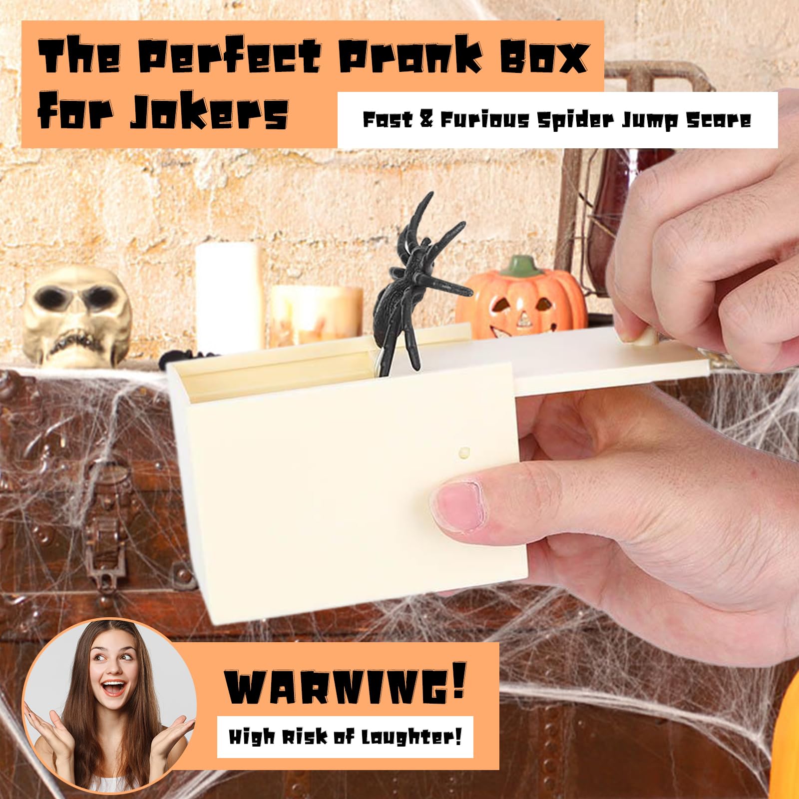 mumisuto Spider Prank Box Toy, Spider in a Box Prank - Image 3
