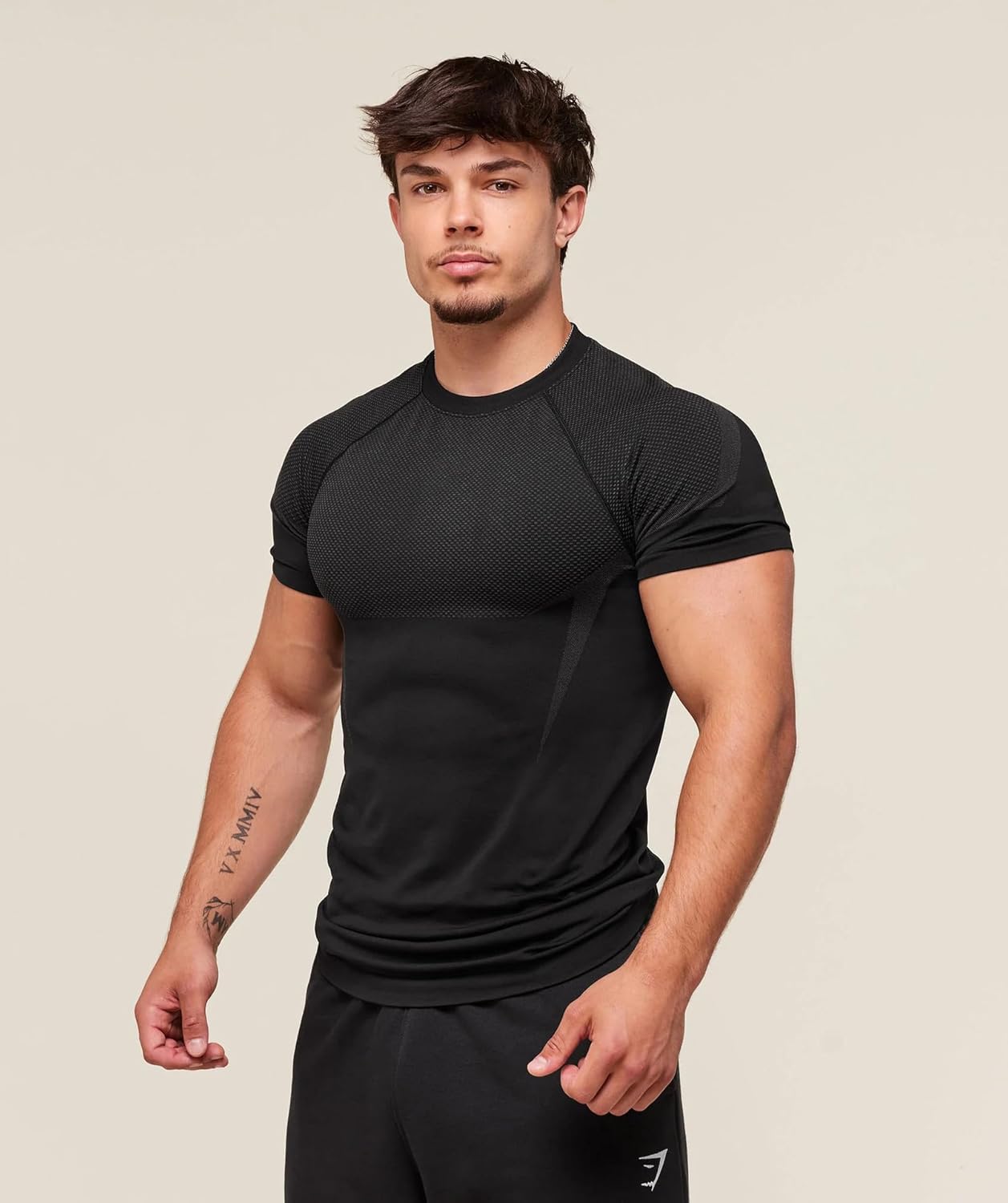 Men's Athletic Compression Short Sleeve Shirt, Breathable Quick Dry Gym Workout Top, Stretch Performance Sportswear