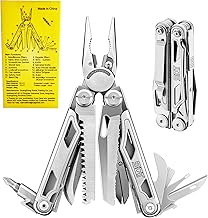 SQT Multifunktionszange Multi-Tool Multifunktion mit Zange, Magnetische Schraubendreher & Nylonetui für Camping, Wandern, Autoreparatur (18 in 1)