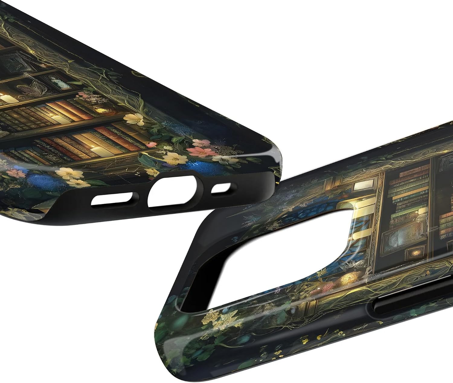 for iPhone 12 Case,Vintage Bookish Art Reading Book Lovers Gifts,Dual Layer Soft TPU Hard PC Bumper image 2