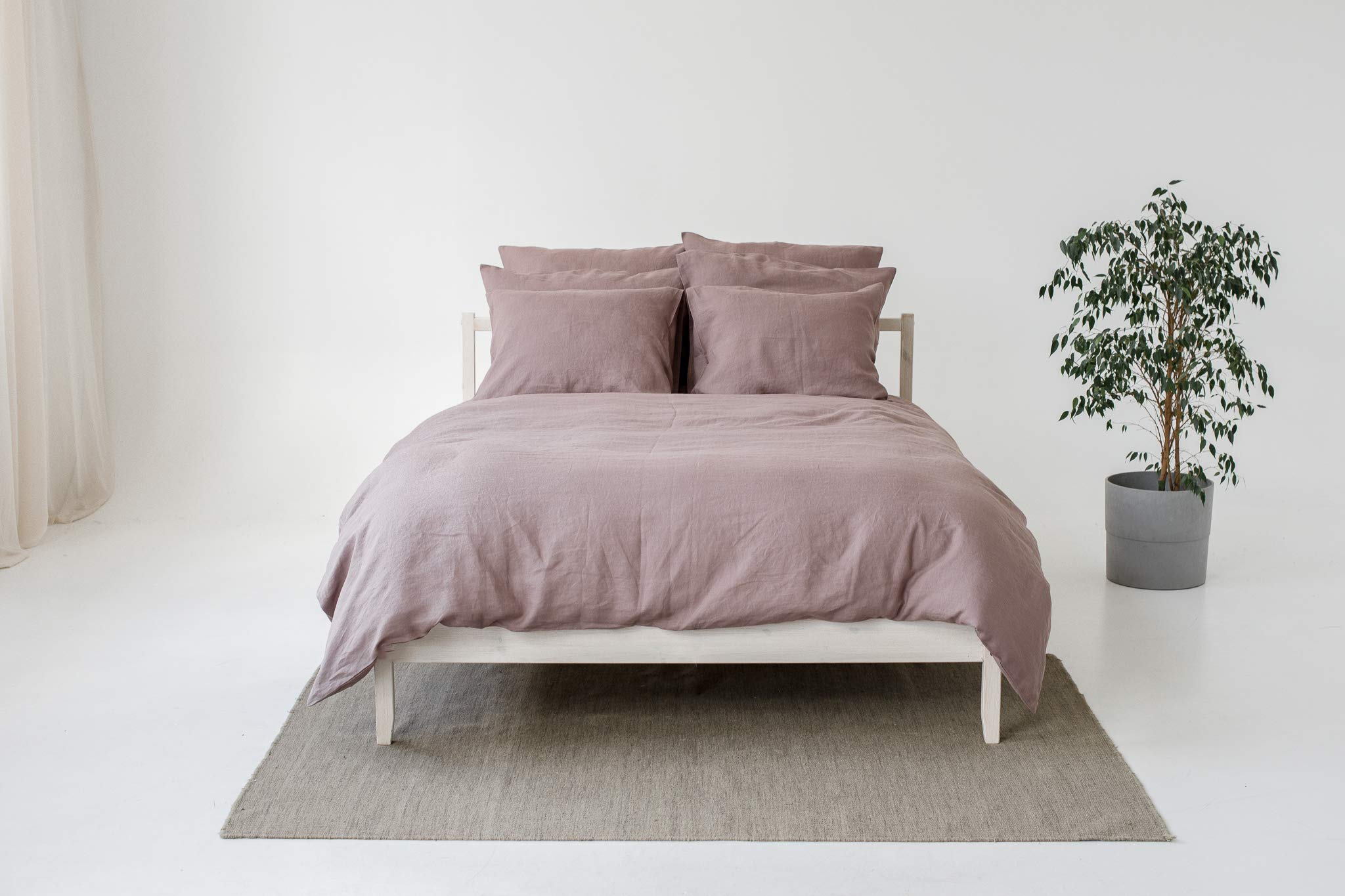 My Linen Home Poszewka na poduszkę, 40 x 60 cm, len, zestaw 2 sztuk, wysokiej jakości poszewka na poduszkę w kolorze Dusty Rose, 100% pościel lniana, wyprodukowana w UE, antyalergiczna i przyjazna dla skóry