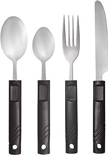 Rehabilitation Advantage Utensil Set with Lightweight Plastic Handles