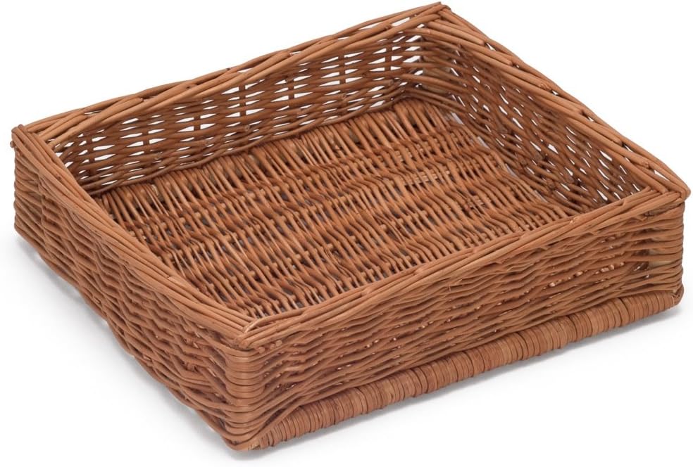 Willow Display Basket, Natural, 35x30x9 cm