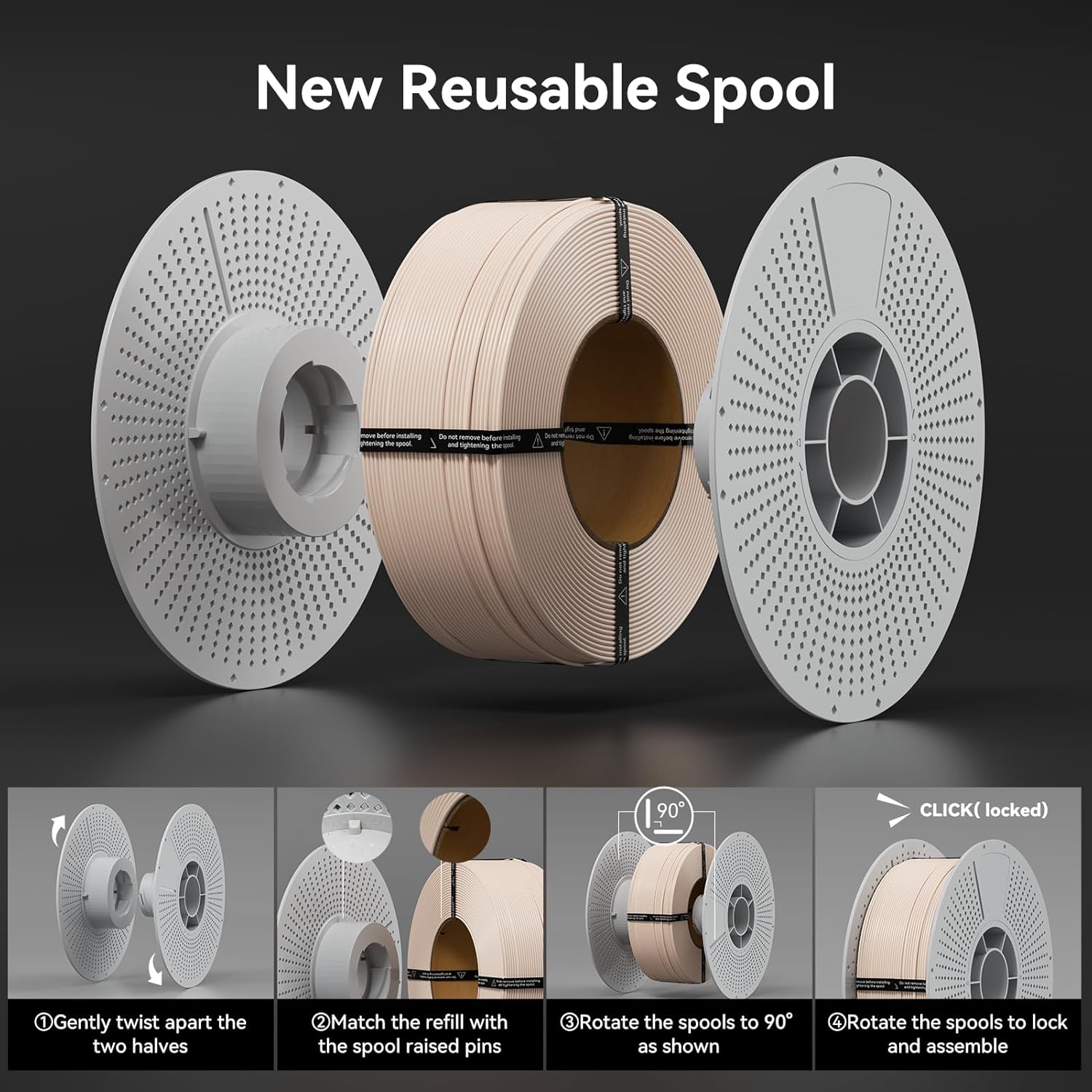 Kexcelled High Speed ABS Filament 1.75mm,500mm/s Rapid Brown ABS 3D Printer Filament for Fast Printing,Heat Resistant Highly Resistant Durable 1KG Spool (2.2 LBS)