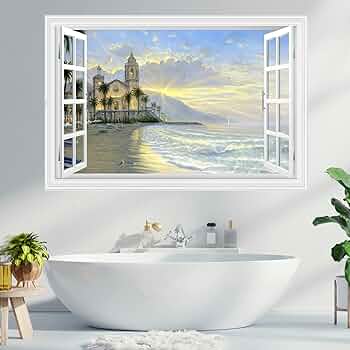 １点限り!! ウォールステッカー 70×45cm 風景 絵画風 壁紙ポスター 1点限り!! ウォールステッカー 70×45cm 風景 絵画風 壁紙