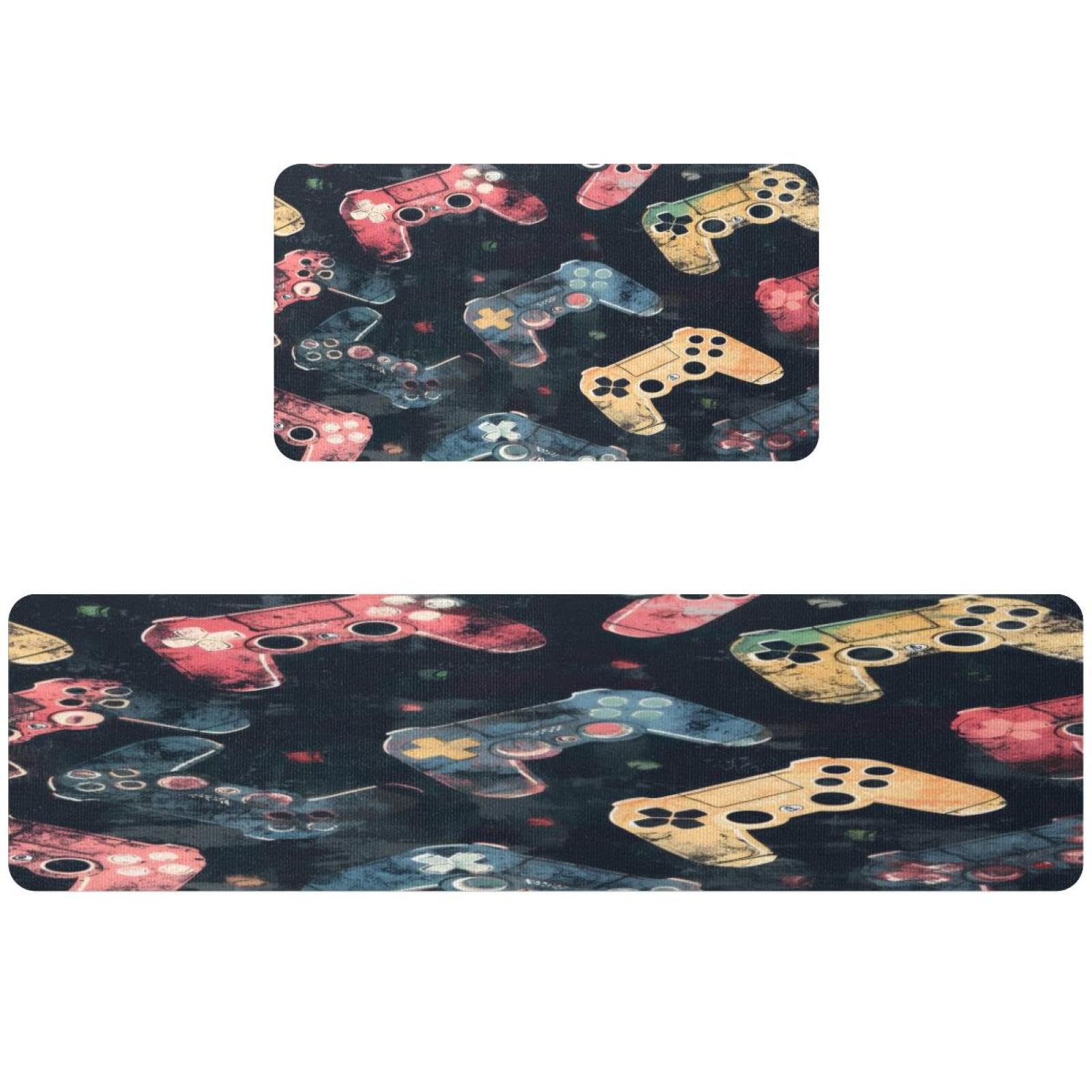 Tapis de cuisine absorbant lot de 2 antidérapants lavables pour couloir et buanderie gaming