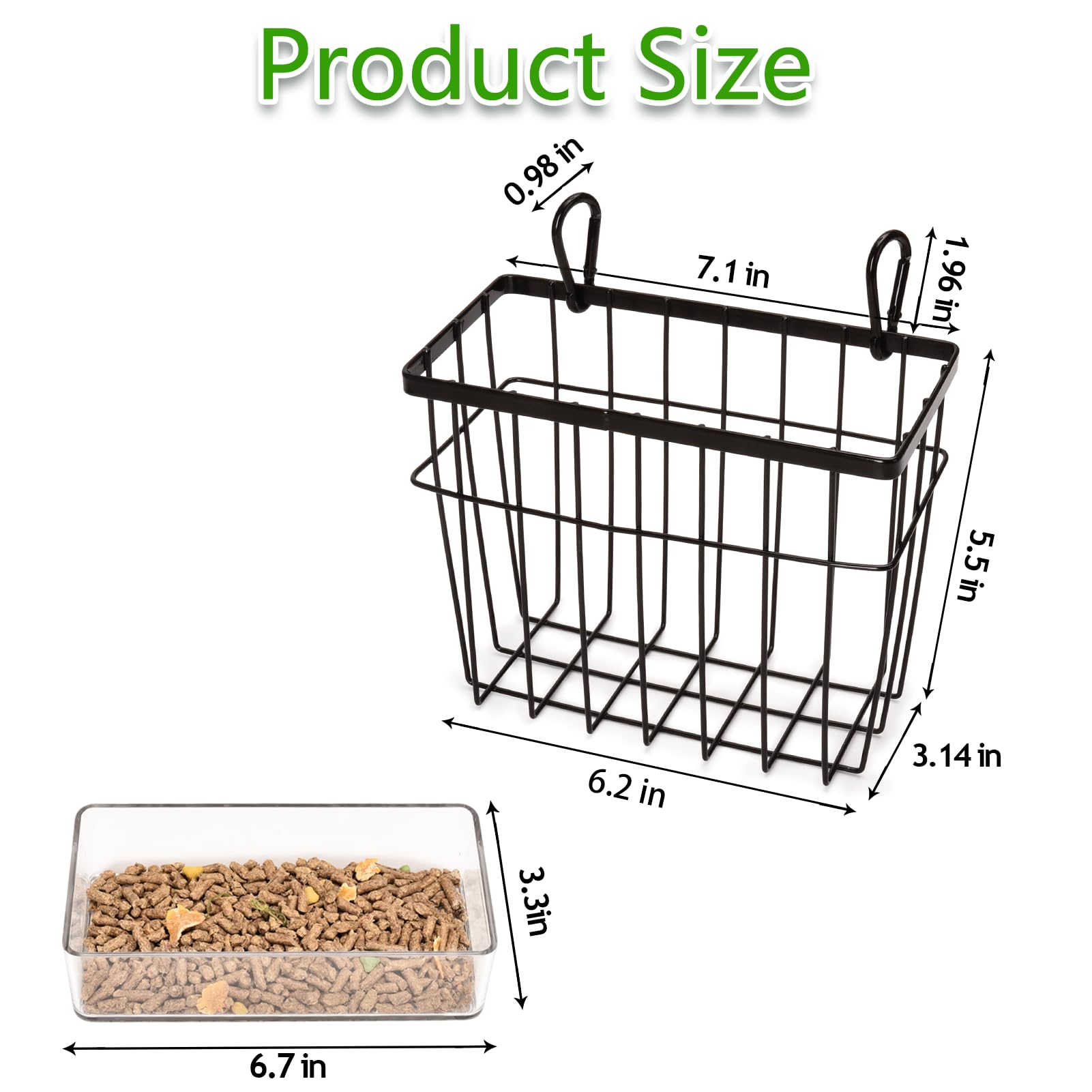 SANGLE SOPFFY Rabbit Feeder and Bunny Food Bowl with Hay Rack for Guinea Pigs, Chinchillas,Holland lop Bunny - Pet Hay Dispenser&Multifunctional Pellet Food Dish - image 2