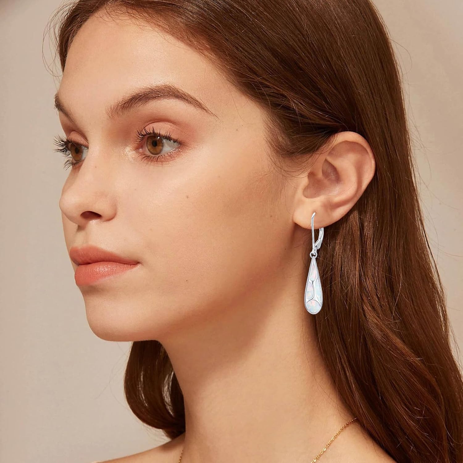 Teardrop Earrings for Women Celtic Filigree Drop Earrings Sterling Silver Leverback Earrings Jewelry Christmas Gifts for Women Her - Image 4