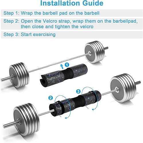 Miniatura 6 de Almohadilla de barra para sentadillas, almohadilla de espuma protectora para cuello y hombros, almohadilla de barra de levantamiento de pesas para