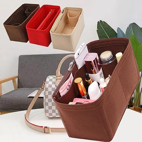 Miniatura 8 de Lckaey Insertos de bolso para Speedy 30 Organizador Inserto, para bolsa de monograma, bolsa de mano inserto protector Bolsa de mano y protector de