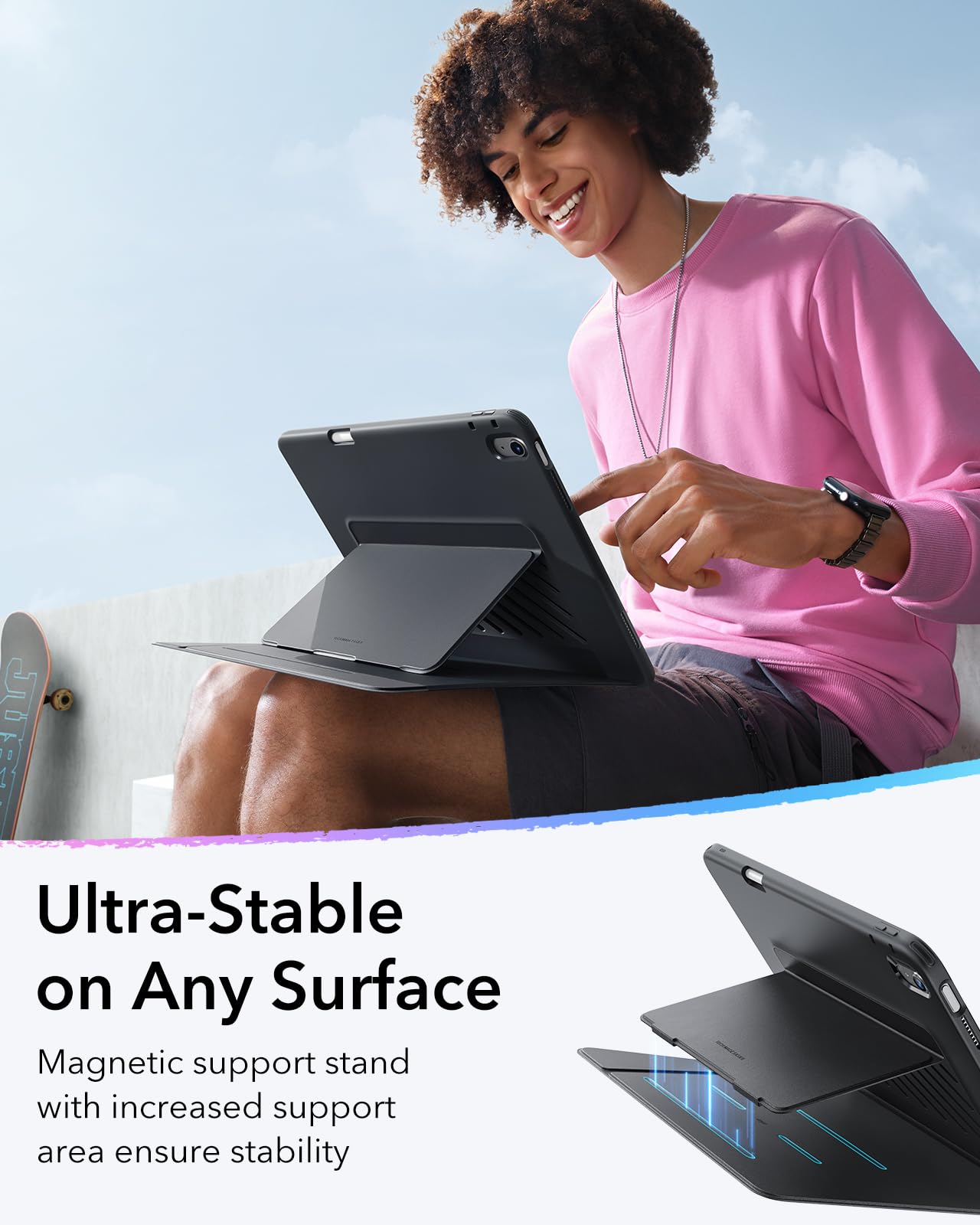 Supporto Tablet Per Auto Con Ventosa - Regolabile 360° Per Cruscotto O Parabrezza, Compatibile Con IPad E Smartphone - Foto 4