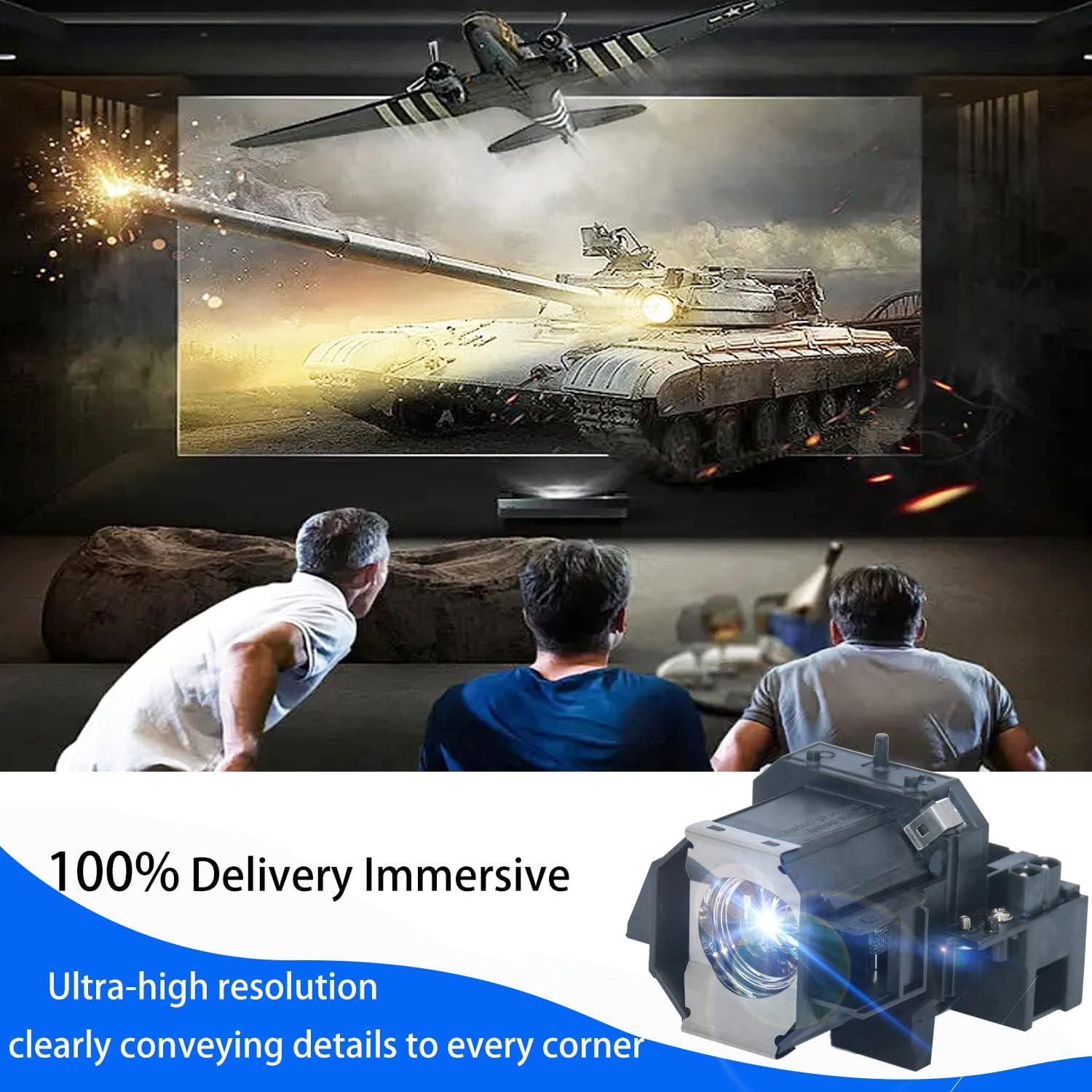 ELPLP39 V13H010L39 Replacement Projector Lamp Bulb for Epson powerLite Home Cinema 1080 powerLite Home Cinema 1080UB PowerLite HC 720 810 EMP-TW1000 EMP-TW2000 EMP-TW700 EMP-TW980 with Housing