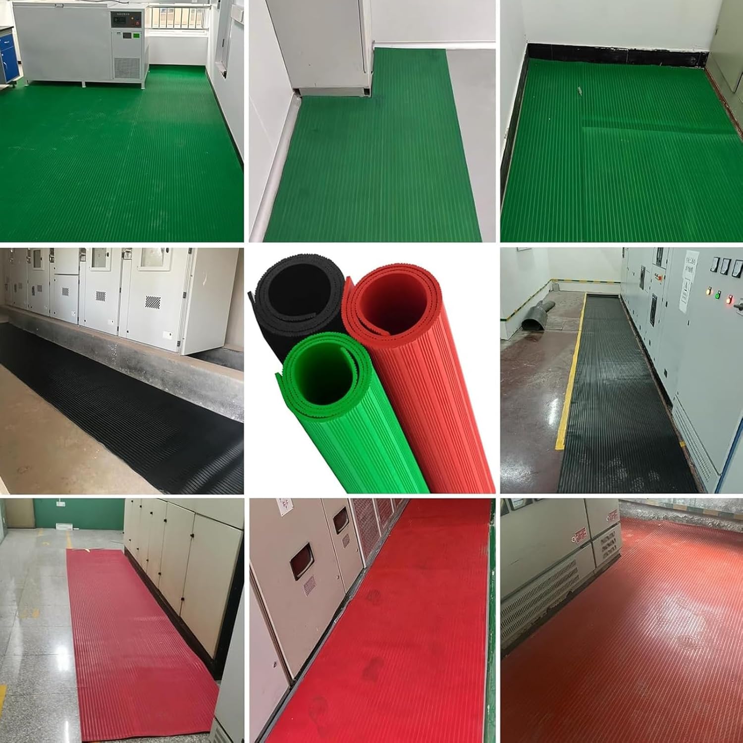6000 V Dielectric Non-conductive Insulating Floor Mat - Customization Length, 1 2 3 4 5 6 7 8 9 10m Long Electrical Safety Rubber Mat Cuttable, Commercial Work Spaces Flooring Matting(Black,33x3.3ft(1