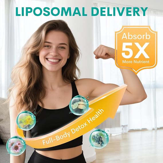Liposomal Lymphatic Drainage Drops 2000mg Lymph System & Immune Support Fluid Balance Support - Lymphatic Detox & Cleanse Supplements with Echinacea, Dandelion & Elderberry 2 FL OZ