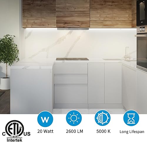 Miniatura 2 de SHOPLED LED Shop Lights 2FT, 20W 2600LM 5000K Daylight, V-Shaped Utility Shop Lights, T8 Linkable Ceiling Light Fixtures, 2 Foot Tube Light for