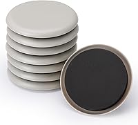 CO-Z 8-Pack 3.5" Heavy-Duty Furniture Sliders for Carpet & Hardwood - Reusable Plastic Gliders, Floor Protectors for Beds, Chairs & Couches