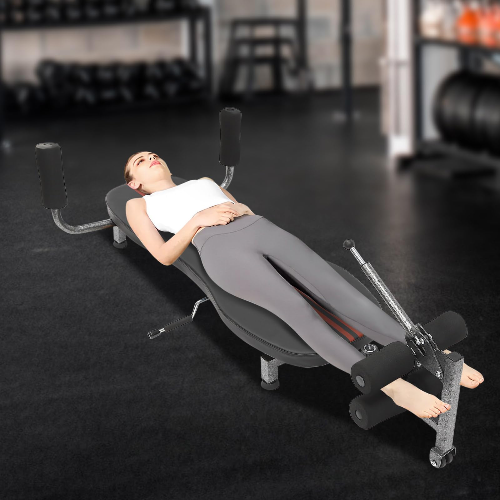 106*35.5*4cm Rückenstreck-Dekompressionsbank Bench Inversionsbank Rückentrainer Rückenstrecker Schwerkrafttrainer Trainer Fitness for Home Workout - Up to 330 lbs