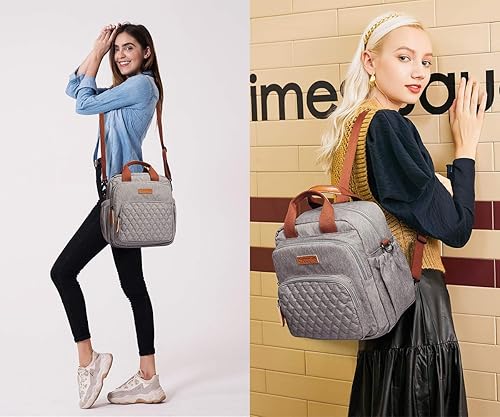 Miniatura 6 de Scorlia Lonchera térmica térmica para mujereshombres, bolsa de almuerzo convertible para el trabajo y la oficina, lonchera alta con bolsillo lateral