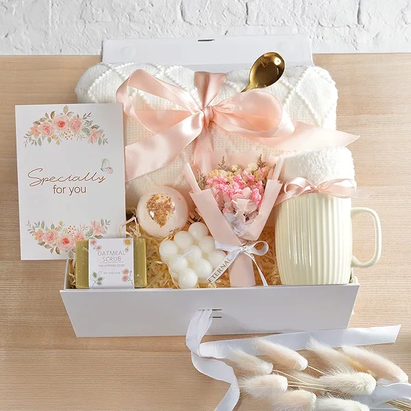 Unique Birthday Gifts for Women, Get Well Gift for Women - Thank You, Sympathy & Thinking of You Happy Gift Baskets for Mom, Sister, Grandma, Female