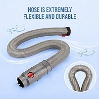 Vista 5 de Conjunto de manguera gris/rojo diseñado para adaptarse a aspiradoras Dyson DC40 y DC41