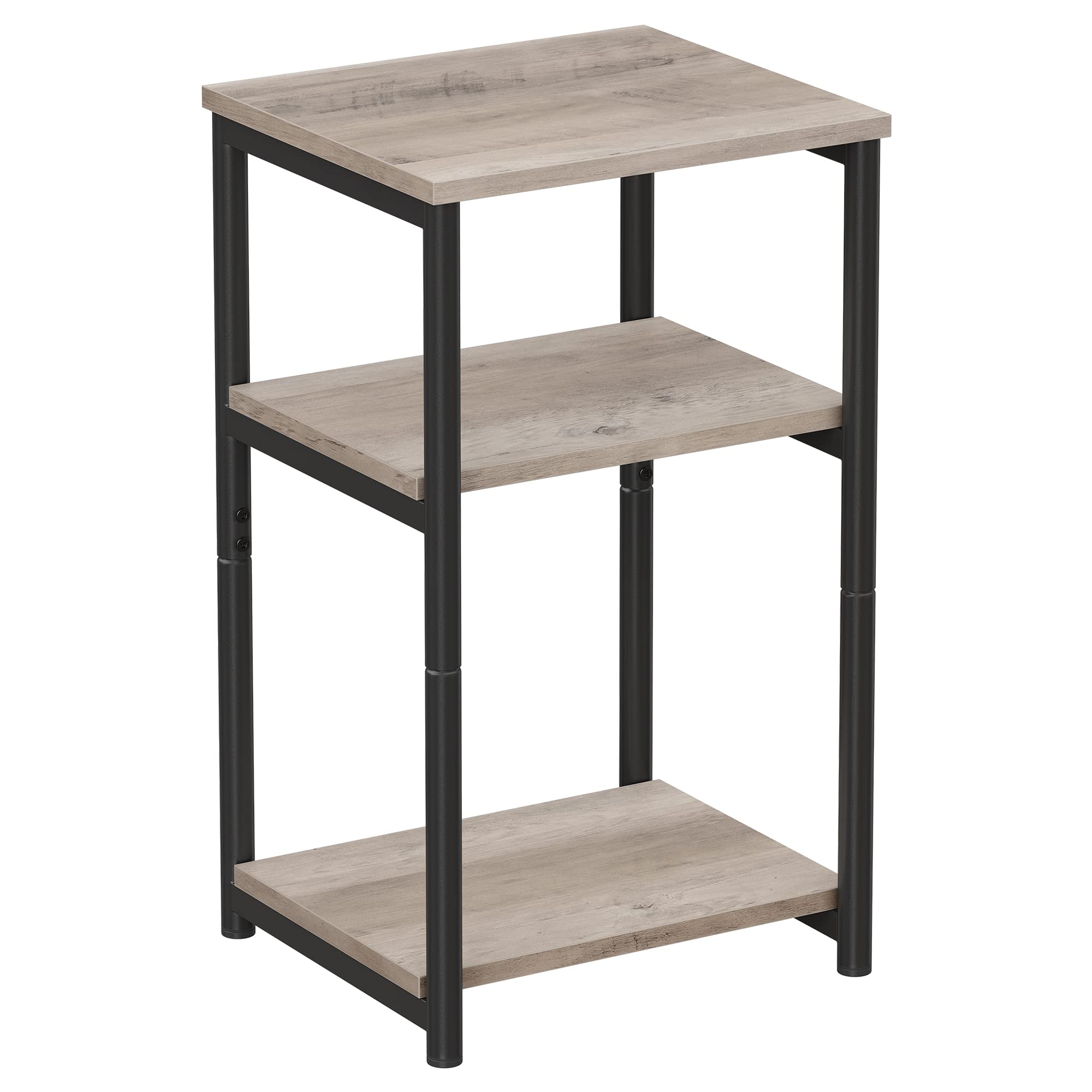 Mesita de noche industrial gris para organizar tus lecturas junto a la cama o el sofa