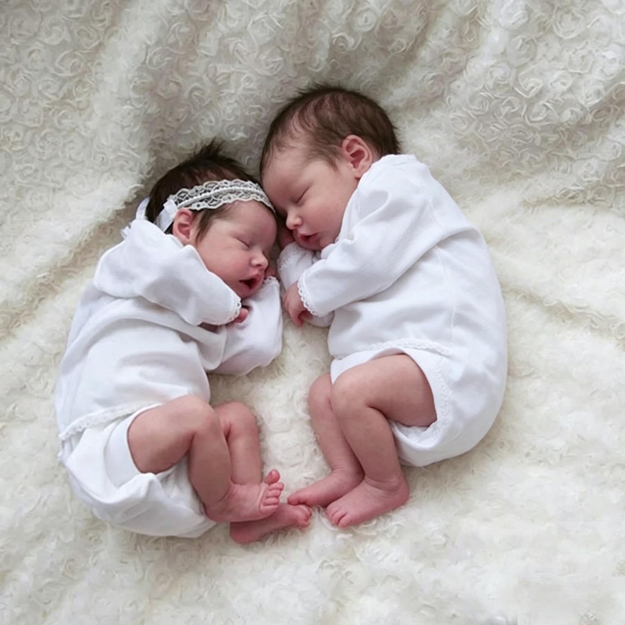 RXDOLL Reborn Baby Dolls silikonowe lalki na całe ciało, winylowe, bliźniaczki, dziewczęta, realistyczne, pełne silikonowe lalki Reborn, wyglądające jak prawdziwe życie, lalka dla dziewczynek 3+