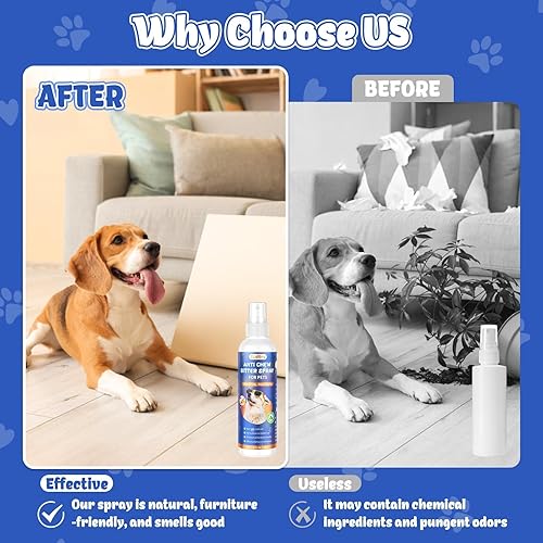 Miniatura 5 de 2 unidades de spray de manzana amarga para perros para dejar de masticar, sin masticar en aerosol para perros y gatos, protege muebles, zapatos,