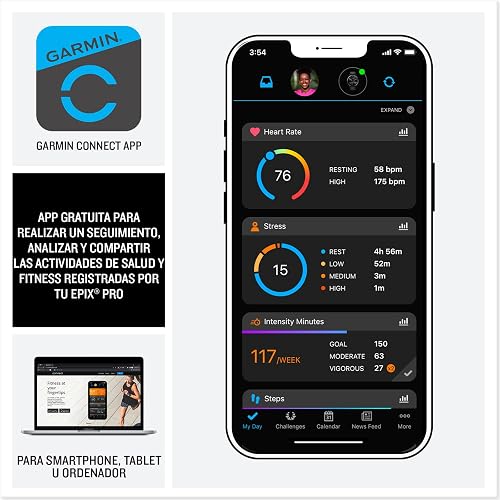 Garmin epix PRO Gen 2, 51mm Premium GPS smartwatch, AMOLED touchscreen, multisport, advanced health & training features, built-in flashlight, adventure watch with up to 31 days battery life, Black - 5