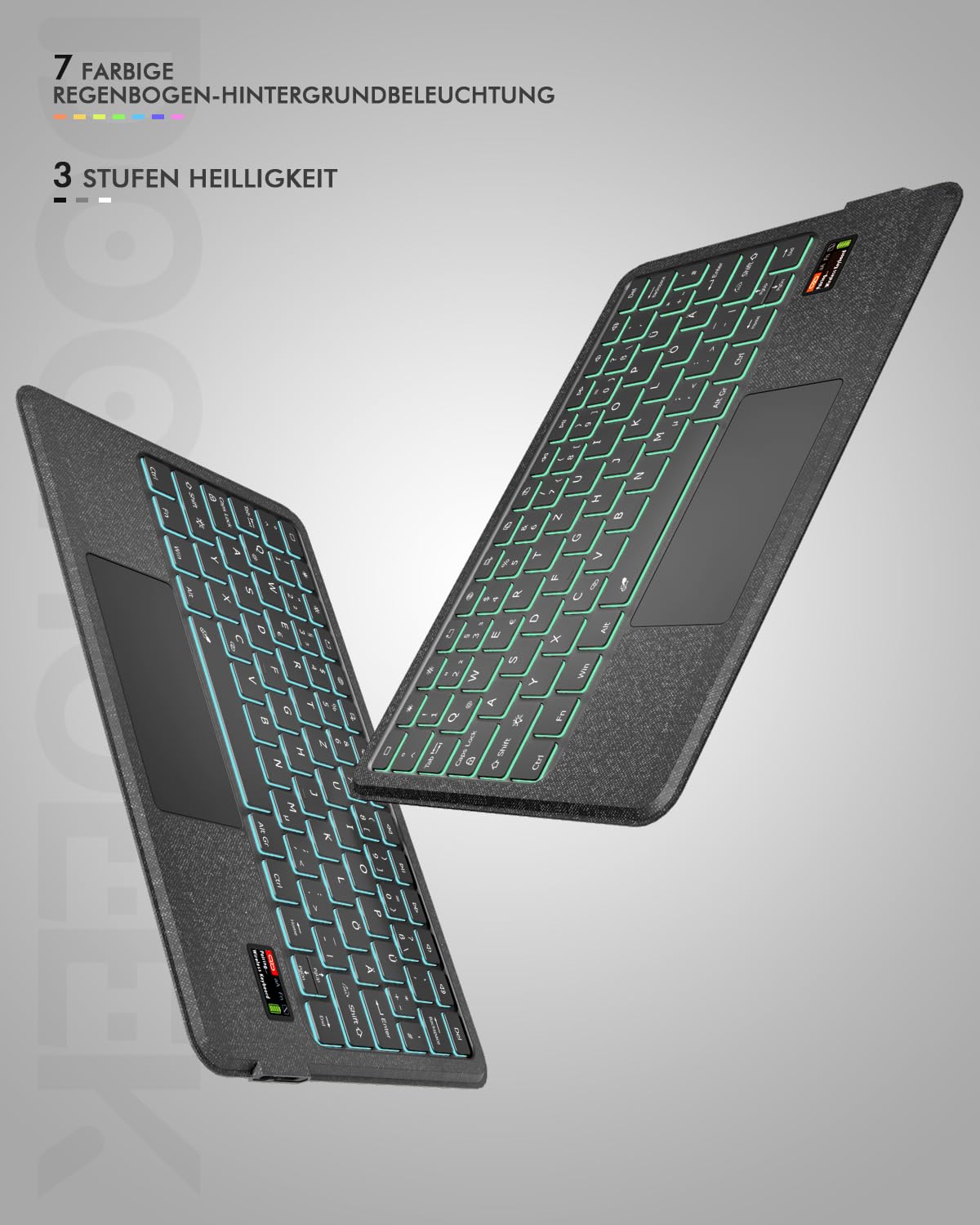 Doohoeek Tastatur Hülle mit LCD-Display für Samsung Galaxy Tab S11 Ultra 14,6 Zoll 2025, Abnehmbare Bluetooth Kabellose Keyboard mit Hintergrundbeleuchtung & Trackpad, QWERTZ