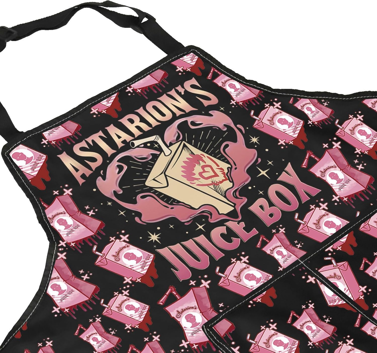 ZJXHPO Astarion Game Kitchen Apron Astarion BG3 Apron With Pocket Astarion’s Juice Box Kitchen Decor BG3 Housewarming Gift (Juice Box Apron) - Image 2