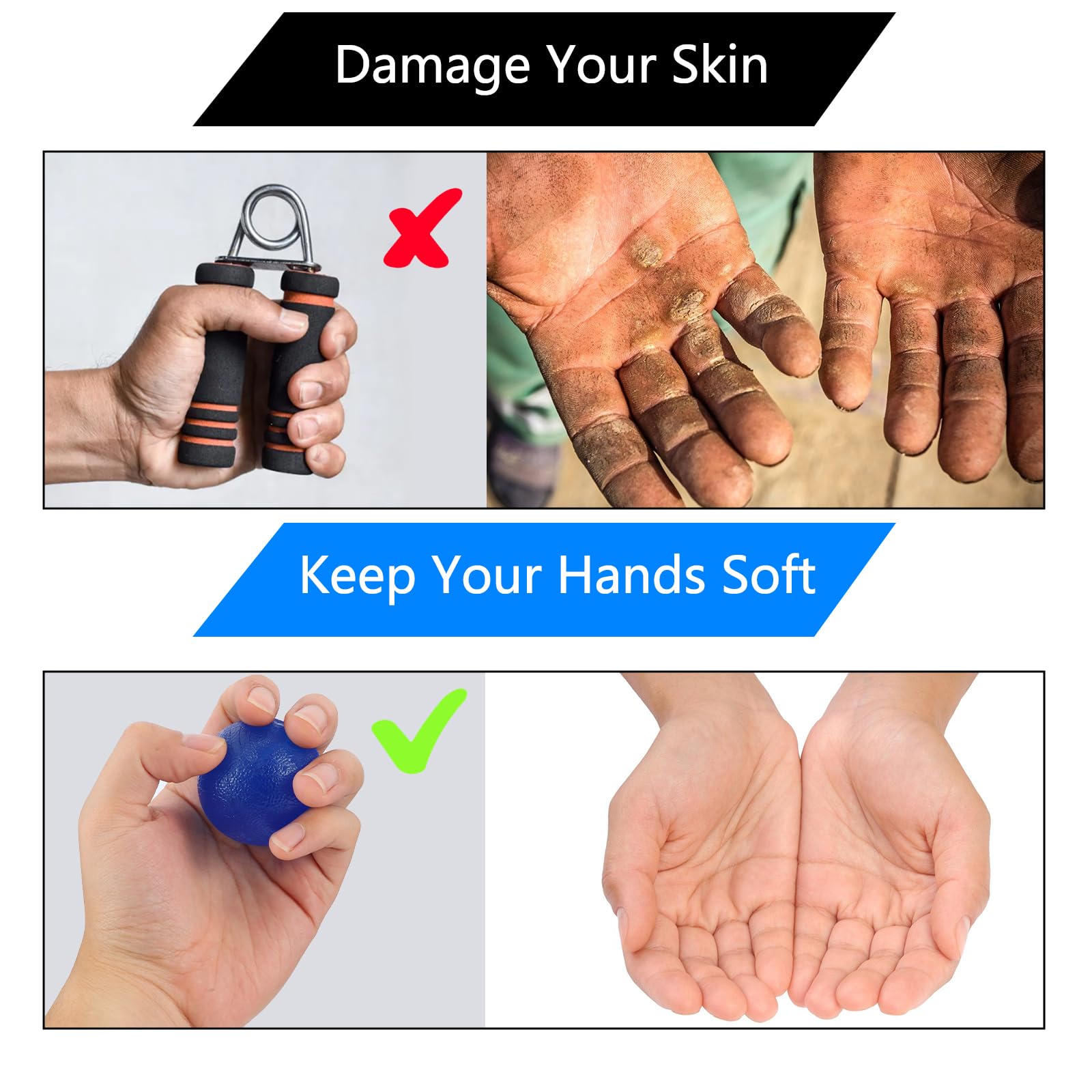 Balle Anti-Stress, Balle Anti Stress Enfant/Adulte, Balle Stress Muscleur De Main, Boule Antistress, Balle Reeducation Main Et Exercice De Renforcement De La Main, Lot De 3