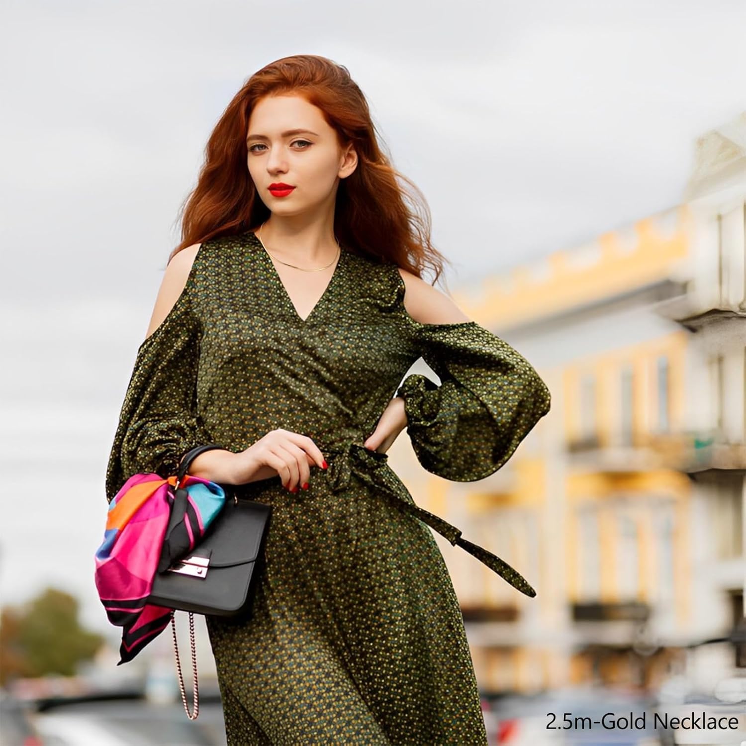 Herringbone Choker Necklace for Women 18k Real Gold Plated Stainless Steel Flat Necklace Layered Snake Chain Herringbone Jewelry Gift 2/2.5/3/4/5 MM