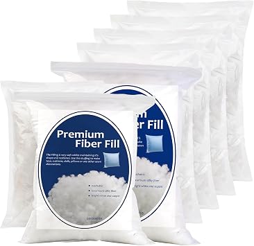 950g/33.5oz Polyester Fiber Fill, Premium Fiber Fill Stuffings, Fluff Stuffing High Resilience Fibers for Stuffed Animal Crafts, Pillow Stuffing, Cushion