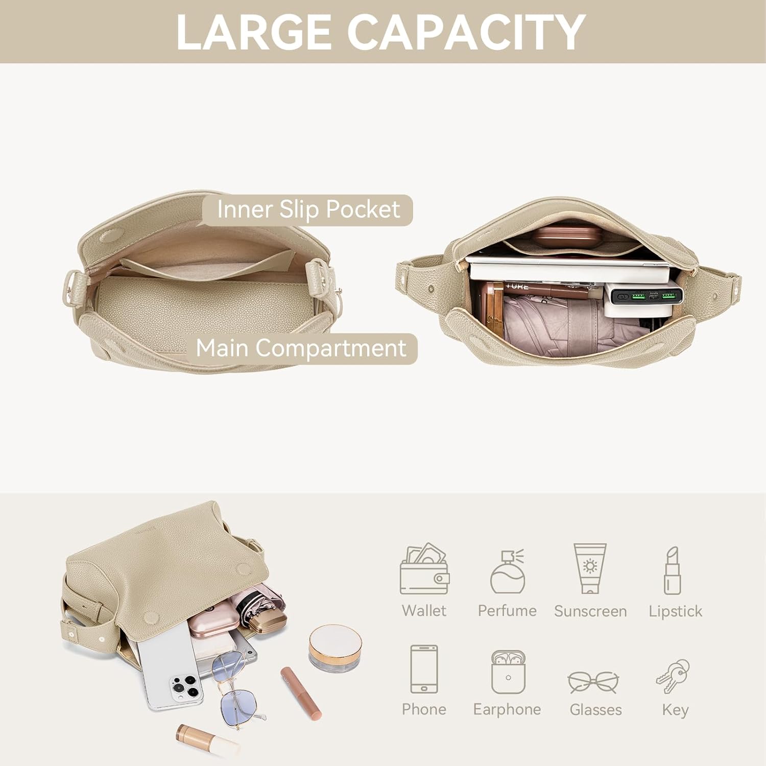 BOSTANTEN Small Hobo Bags for Women, Shoulder Bag for Women, Trendy Designer Winter Purse Vegan Leather Handbag - Image 4