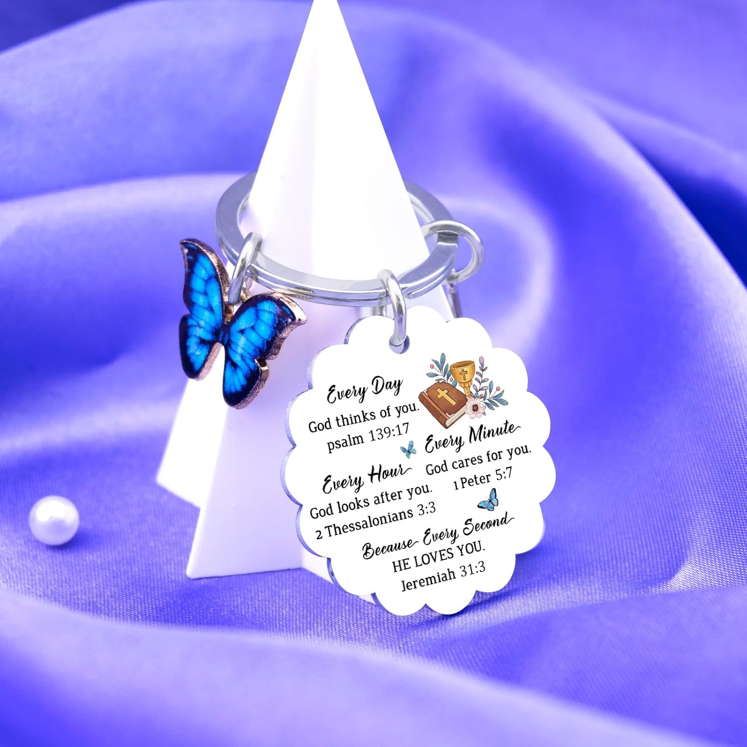 Christian Keychain Gifts For Women Mom Best Christian Religious Mothers Day Gifts For Mom Inspirational Butterfly Keychain Gifts For Women Birthday Unique Bible Verse Scripture Faith Gifts For Woman - Image 5