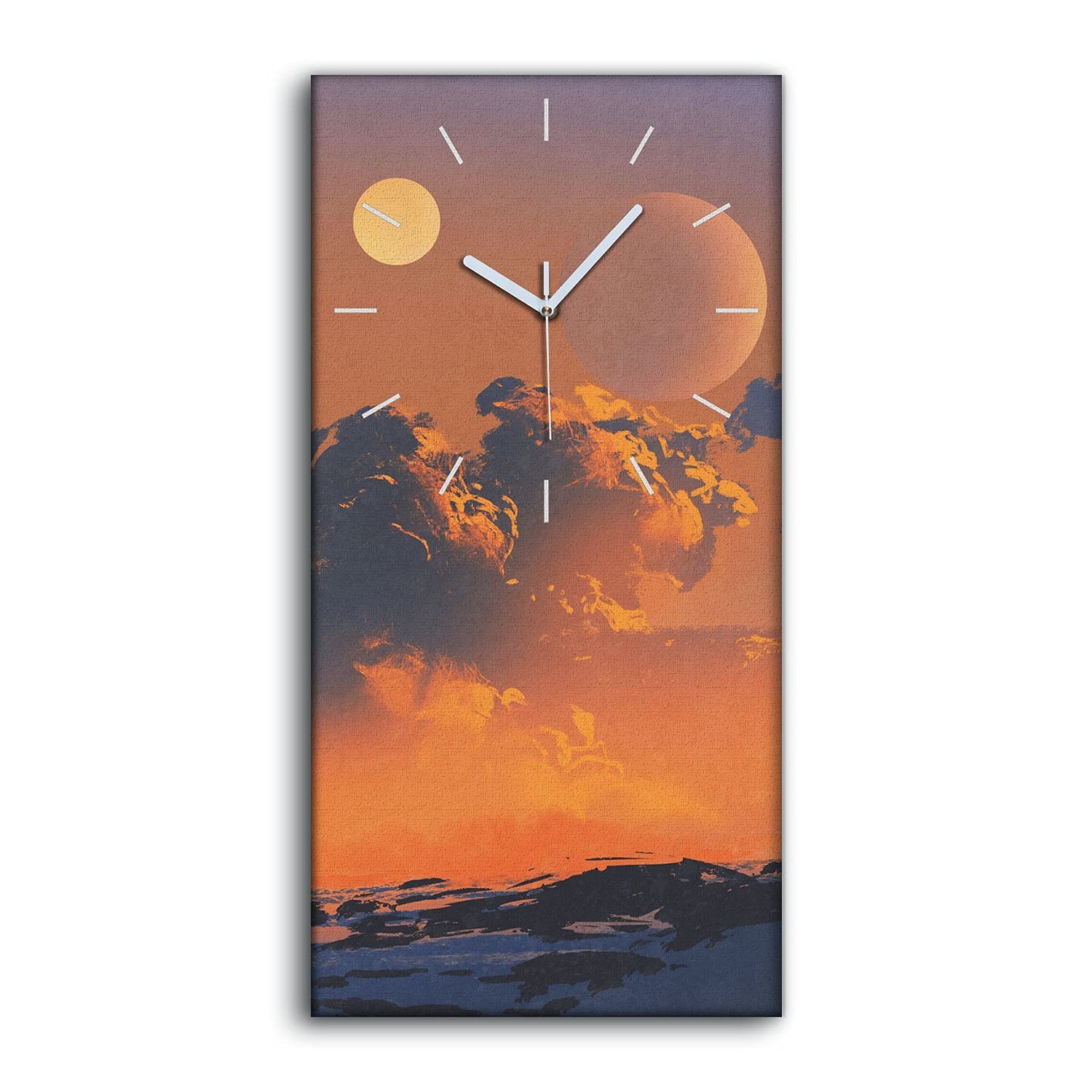 Horloge Silencieuse Cowboy sur Toile pour Chambre sans Tic-Tac