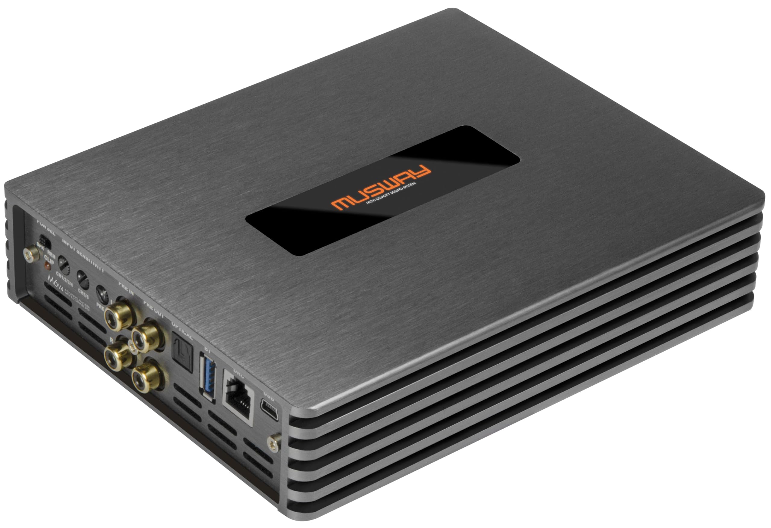 MUSWAY M6v4-512K - Amplificatore digitale a 6 canali con DSP a 8 canali con cablaggio a fasci ISO 2,5 m