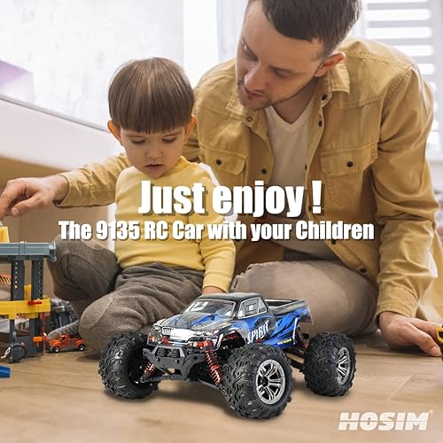 Miniatura 2 de Hosim Coche RC todo terreno a escala 116 de 36KPH juguete eléctrico de alta velocidad impermeable 4WD camión monstruo todoterreno RC con 2 baterías