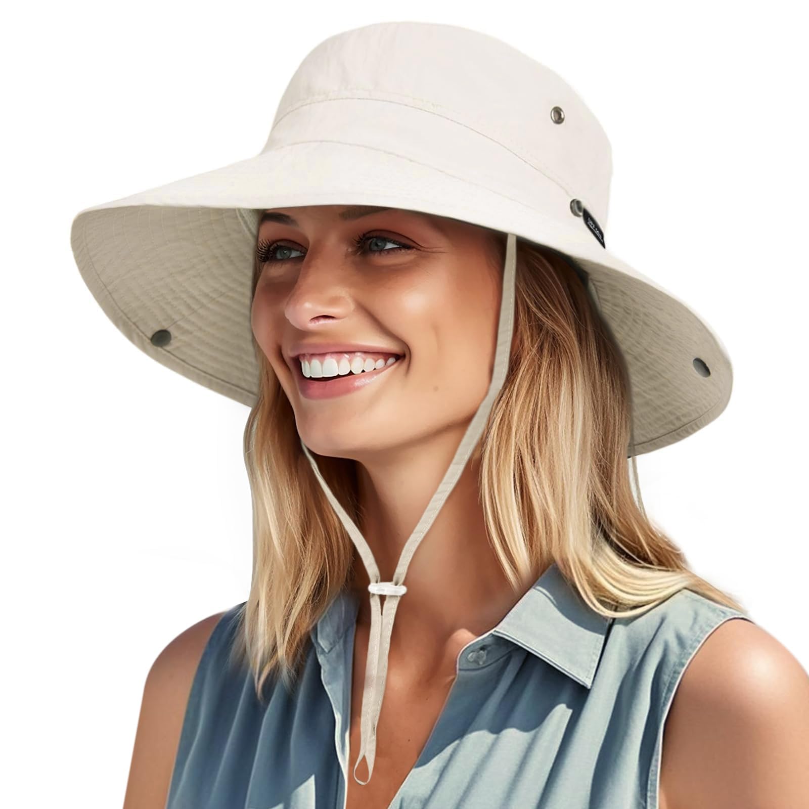 FURTALK Sombrero de pesca unisex con protección UV para mujer y hombre, plegable, para senderismo, portátil, con ala ancha