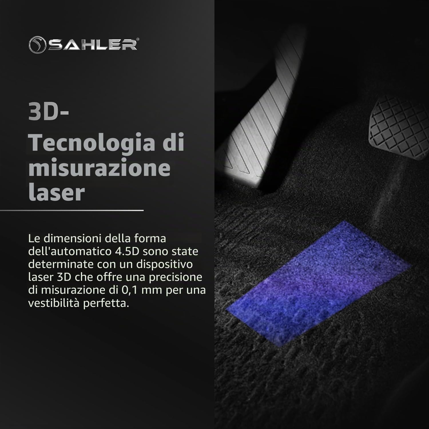 Sahler Tappetini per auto compatibili con Citroen E-C3 HB 2024-2026 | 4.5D Premium TPE gomma antiscivolo tappetini in gomma impermeabile auto tappetino nero