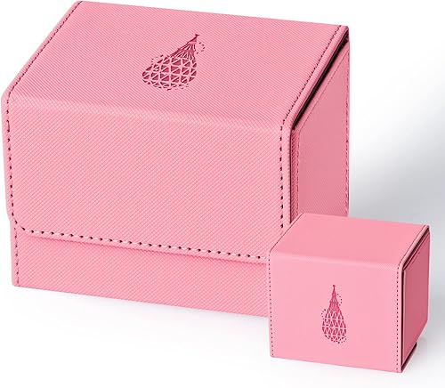 Miniatura 6 de UAONO Caja de cartas para cartas MTG, funda grande para más de 120 cartas con funda, caja de cartas Magic Commander con 2 divisores compatibles con