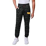 Ultra Game NFL Official Youth Super Soft Supreme Jogger Sweatpants, Washington Commanders, Black Snow, 14-16