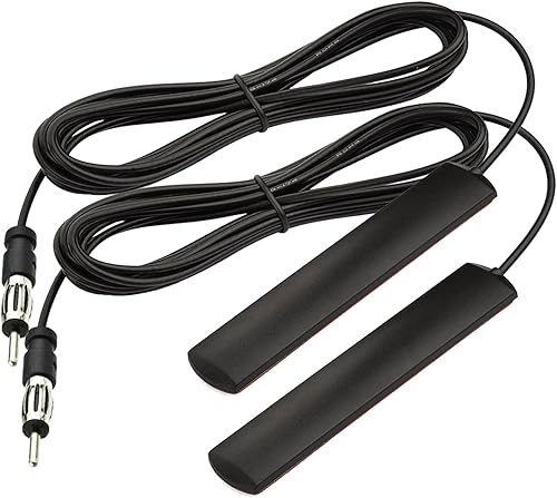 Bingfu Antena de radio FM AM estéreo para automóvil, paquete de 2 unidades de antena de parche oculta para vehículo, camión, SUV, unidad principal