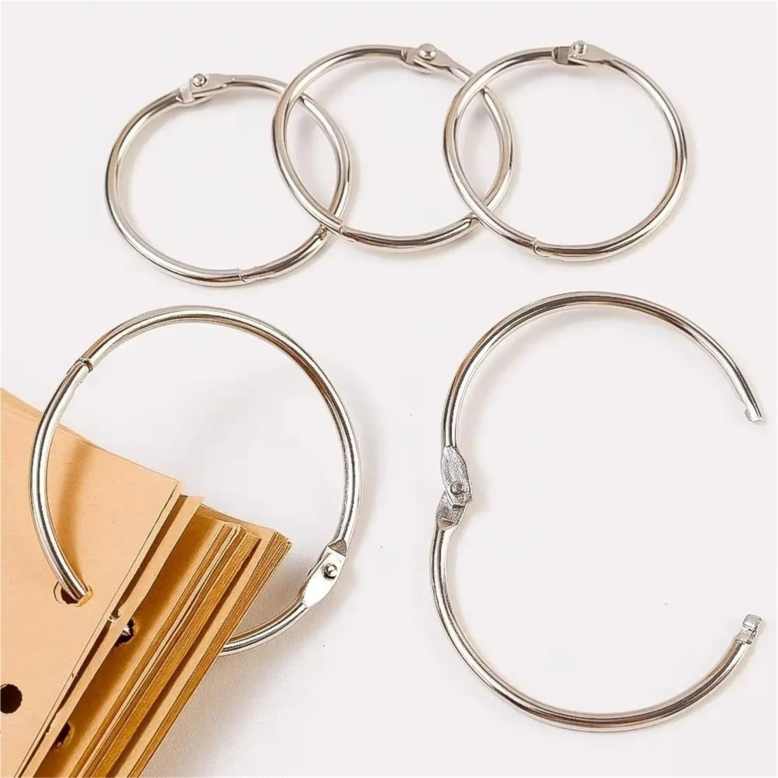 Anelli Metallici Per Raccoglitori Ad Anelli Cerchi for raccoglitori ad anelli in metallo da 50/100 pezzi, dimensioni assortite, fogli sciolti(4.0 100pcs)