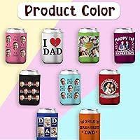 Vista 2 de Hasta 150 fundas personalizadas para latas de cerveza, fundas personalizadas para latas a granel con logotipo fotográfico, texto, soporte para Verde
