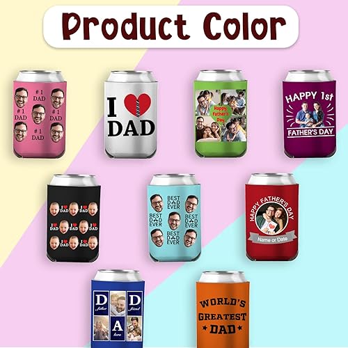 Miniatura 2 de Hasta 150 fundas personalizadas para latas de cerveza, fundas personalizadas para latas a granel con logotipo fotográfico, texto, soporte para