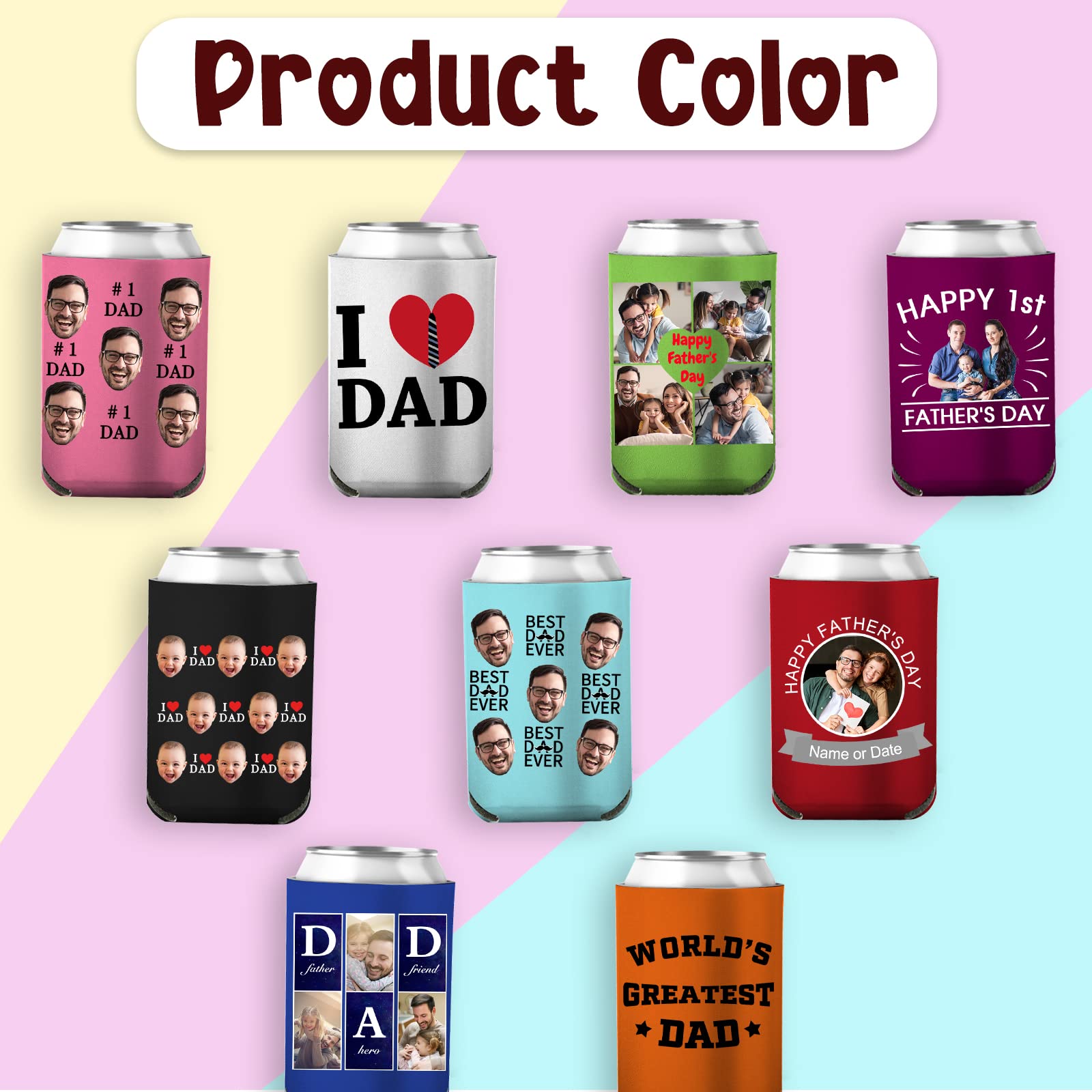 Up to 150pcs Custom Beer Can Cooler Sleeves Personalized Can Sleeve Bulk With Photo Logo Text Insulated Beverage Bottle Holder for Wedding Party Black 1PC