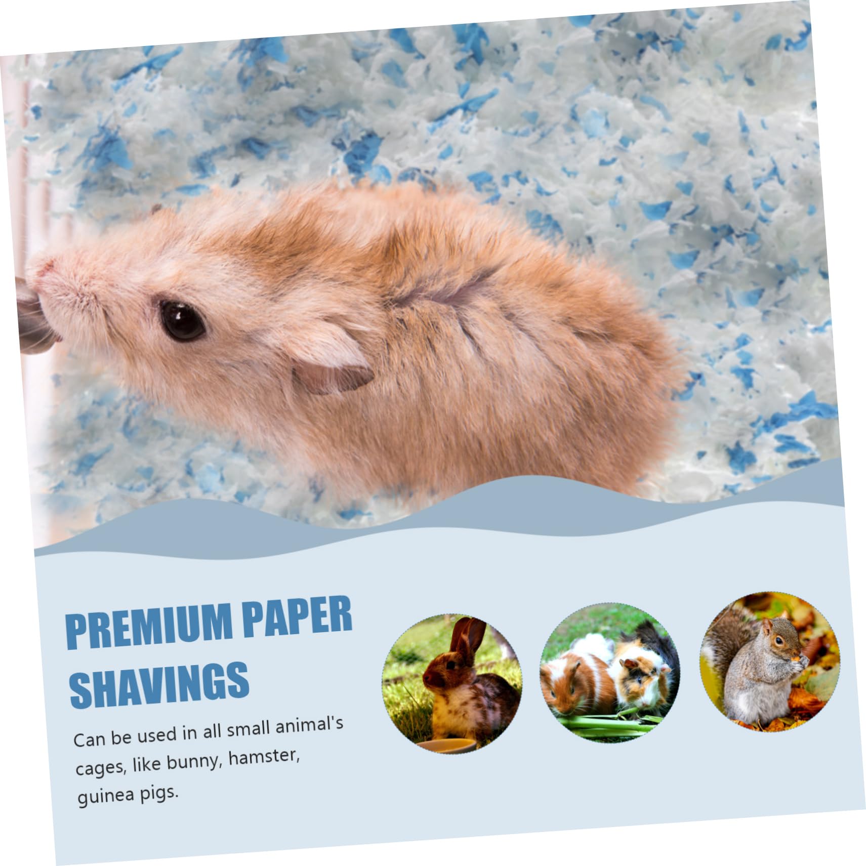 DOITOOL Staubarme Papier Einstreu für Kleintiere 1 Beutel Saugfähig Wärmt und Flauschig für Kaninchen und Frettchen im Käfig