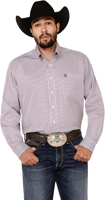 Amazon.com: Cinch Camisa de manga larga con rayas de tencel púrpura para  hombre, Púrpura/Ombre Force., XL : Ropa, Zapatos y Joyería