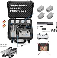 Vista 2 de Lekufee Carrying Case Compatible with New DJI Air 2S Drone or DJI Mavic Air 2 Drone Quadcopter and More Mavic Air 2 Accessories(Not Include Drones